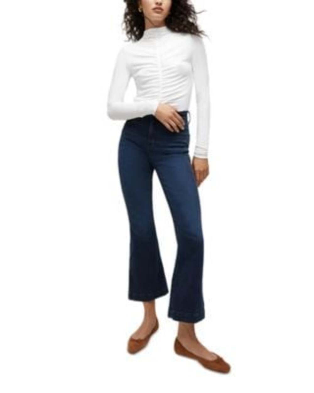 Veronica Beard Carson High-Rise Ankle Flare Jeans in Soul Search 25